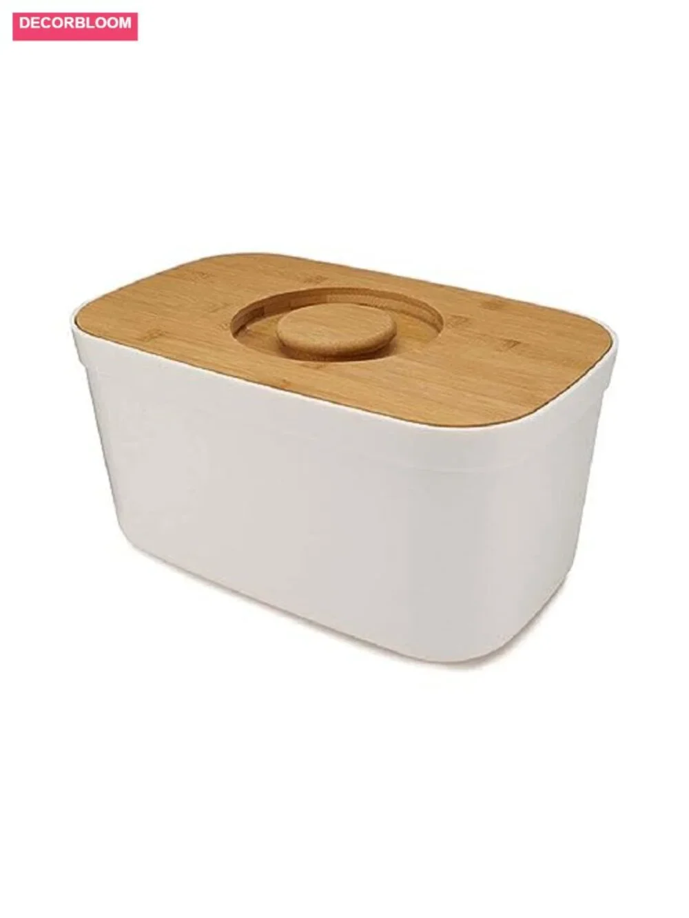 Bread Box with Reversible Bamboo Cutting Board Lid